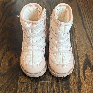 Carter's Blush Quilted Kids Snow Boots